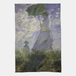 Linge De Cuisine Femme à l'Ombrelle de Claude Monet, Art Vintage