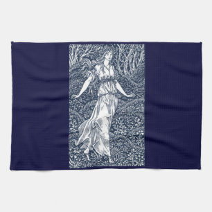 Linge De Cuisine Femme de la forêt enchantée de style William Morri