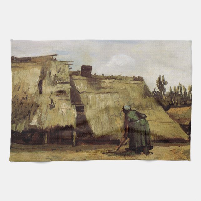 Linge De Cuisine Femme paysanne creusant le chalet par Vincent van  (Horizontal)