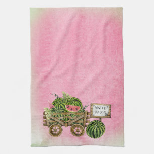 Linge De Cuisine Ferme de récolte de pastèque chariot en bois aquar