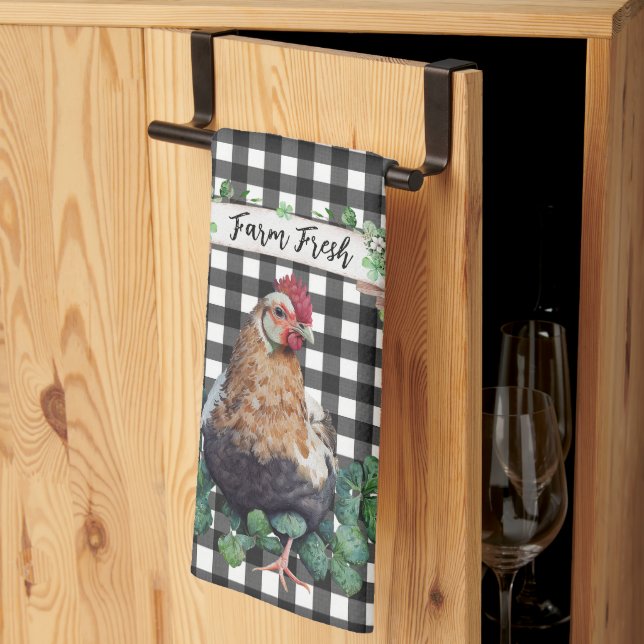 Linge De Cuisine Ferme | Poulet | Coût de pendaison personnalisé (Pliage en tiers)