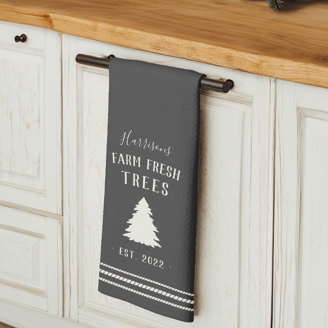 Linge De Cuisine Ferme Rustique personnalisée Arbres frais (Créateur téléchargé)