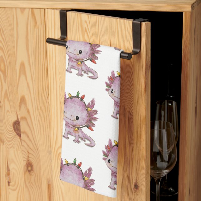 Linge De Cuisine Festive Axolotl (Pliage en tiers)