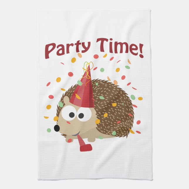 Linge De Cuisine Fête ! Confetti Hedgehog (Vertical)