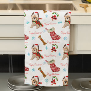 Linge De Cuisine Fête de Noël avec Yorkie Motif