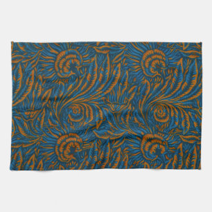 Linge De Cuisine Feuille botanique d'acanthe de style sarcelle Will