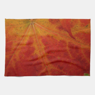 Linge De Cuisine Feuille d'érable rouge Abstraite Automne Photograp