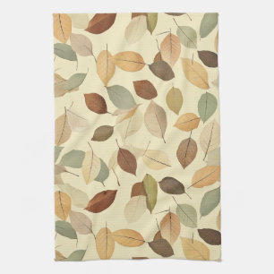 Linge De Cuisine Feuille Naturelle Pressée avec Ambre et Sienne