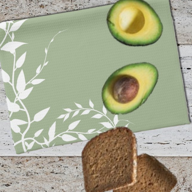 Linge De Cuisine Feuilles botaniques verts de Sage (Créateur téléchargé)