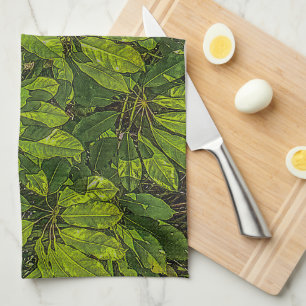 Linge De Cuisine Feuilles brillantes au soleil