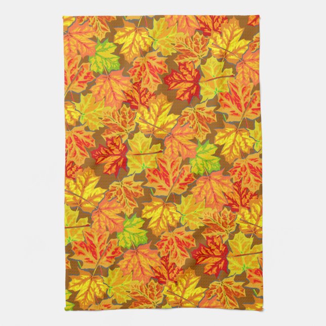 Linge De Cuisine Feuilles d'automne (Vertical)