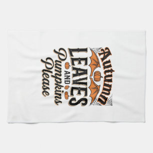 Linge De Cuisine Feuilles d'automne Citrouilles S'il vous plaît Vin