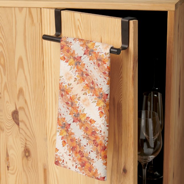Linge De Cuisine Feuilles d'automne d'or (Pliage en tiers)