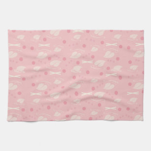 Linge De Cuisine Feuilles d'automne Motif Vanille rose