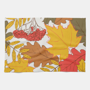 Linge De Cuisine Feuilles d'automne, simple motif transparent
