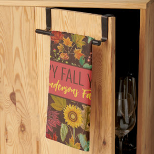 Linge De Cuisine Feuilles d'automne Vintages personnalisées