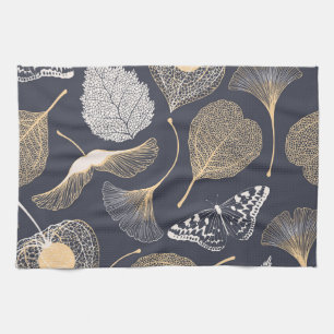 Linge De Cuisine Feuilles de Ginkgo : Élégance florale incomparable