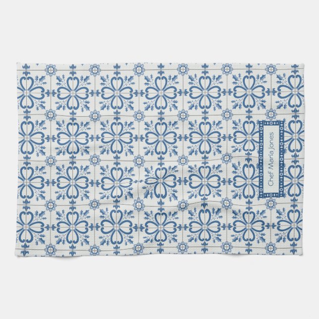 Linge De Cuisine Feuilles saints de Noël et pétales de fleurs (Horizontal)
