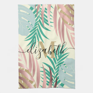 Linge De Cuisine Feuilles tropicaux mignons