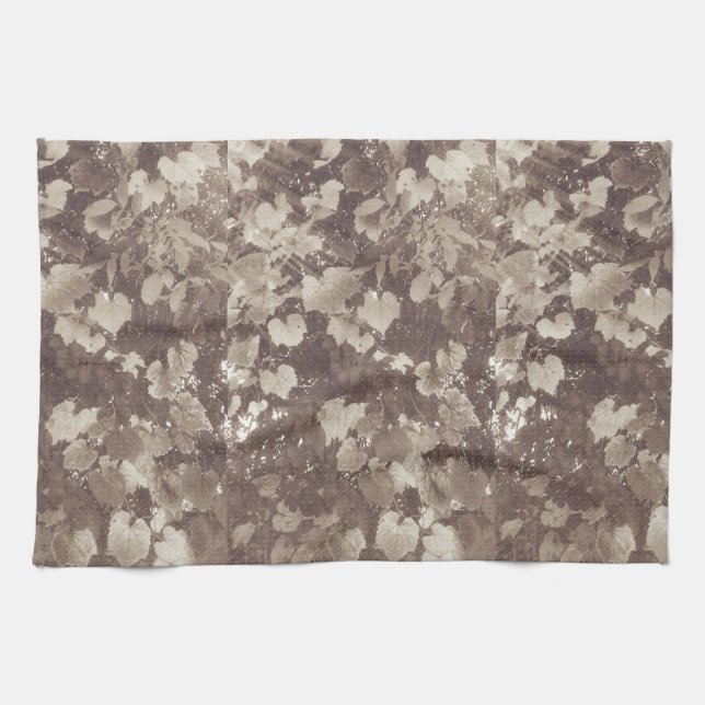 Linge De Cuisine FEUILLES vintages (Horizontal)