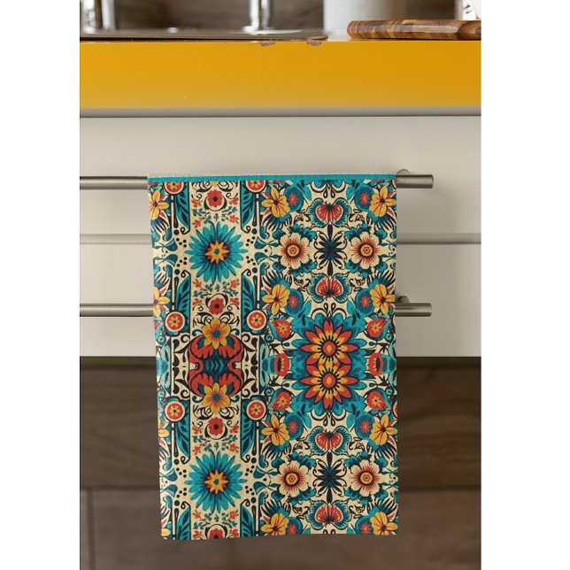 Linge De Cuisine Fiesta Blooms, personnalisable (Créateur téléchargé)