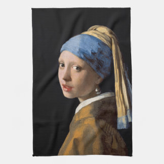 Linge De Cuisine Fille avec une boucle d'oreille de perle