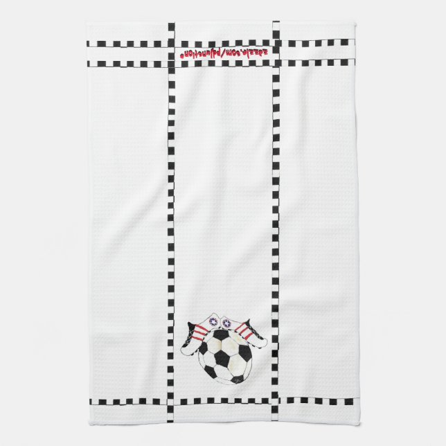 Linge De Cuisine Fille du football (Vertical)