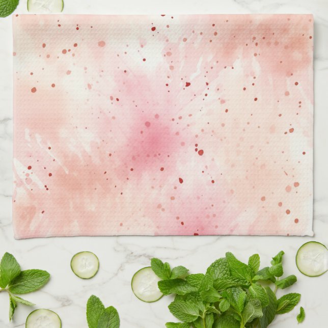 Linge De Cuisine Fille Peach rose Abstrait (Plié)