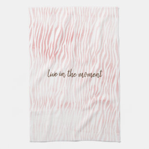 Linge De Cuisine Fille rose blanc Aquarelle Animal Zebra Imprimer