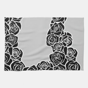 Linge De Cuisine Fille Vintage rose noire
