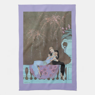 Linge De Cuisine Fireworks Art déco vintage Le Feu, George Barbier