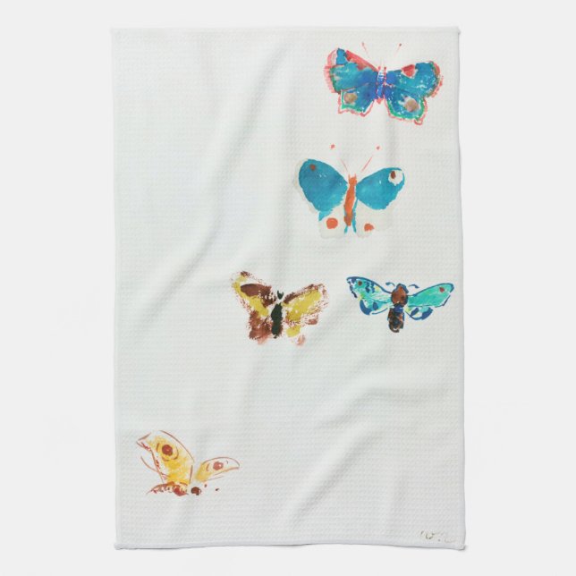 Linge De Cuisine Five Butterflies (Vertical)