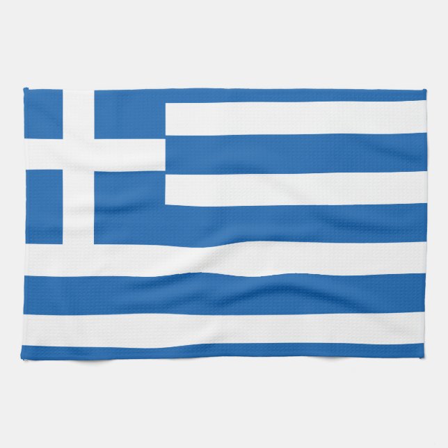 Linge De Cuisine Flag de Greece (Horizontal)
