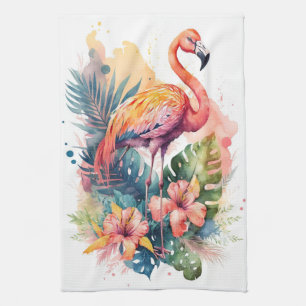 Linge De Cuisine Flamant rose