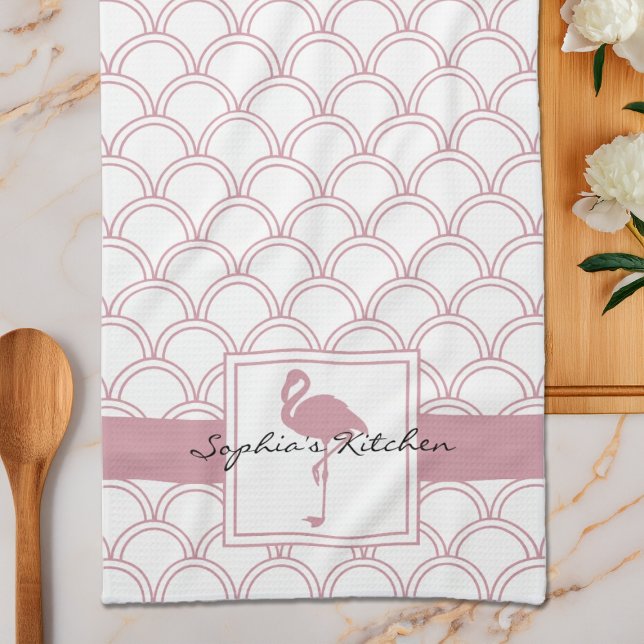 Linge De Cuisine Flamant rose rose rosé Art déco (Créateur téléchargé)