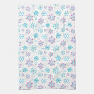 Linge De Cuisine Flèche de neige violette et bleue