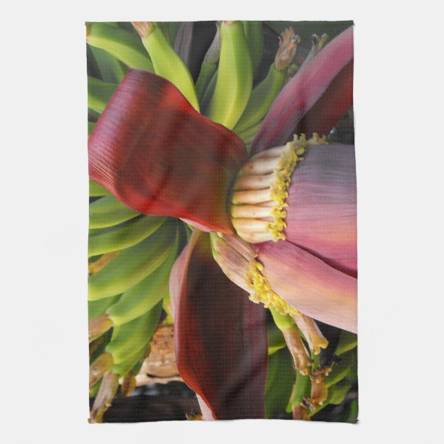 Linge De Cuisine Fleur banane (Vertical)