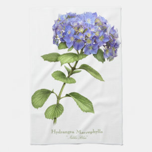 Linge De Cuisine Fleur bleue d'hortensia