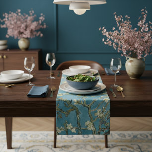 Linge De Cuisine Fleur d'amandier Floral Boho Bleu Classique Art