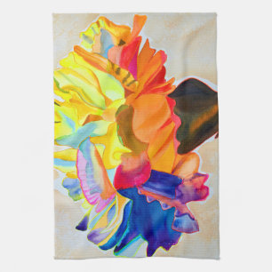 Linge De Cuisine Fleur d'aquarelle Neon Carnation