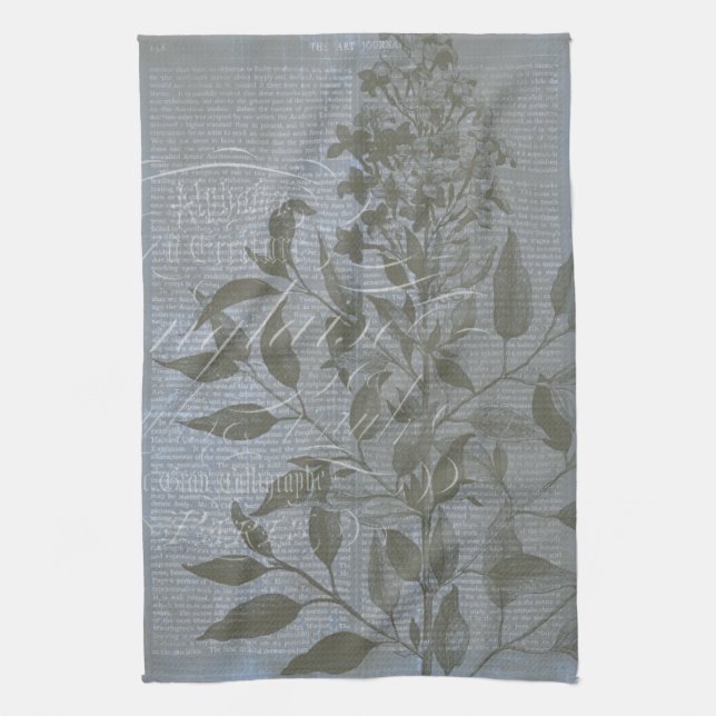 Linge De Cuisine Fleur de Bleu I (Vertical)