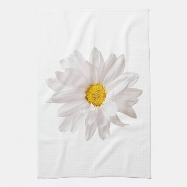 Linge De Cuisine Fleur de marais blanc Conception de Modèles de mar (Vertical)