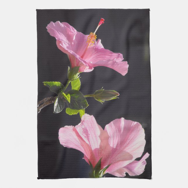 Linge De Cuisine Fleur d'Hibiscus en profil (Vertical)