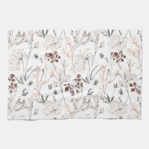 Linge De Cuisine Fleur sauvage minimaliste élégant feuilles floral 