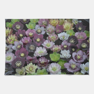 Linge De Cuisine Fleurs à hellebore colorées