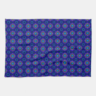 Linge De Cuisine fleurs bleues