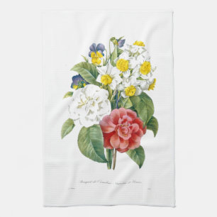 Linge De Cuisine Fleurs botaniques colorées vintages de Redoute.