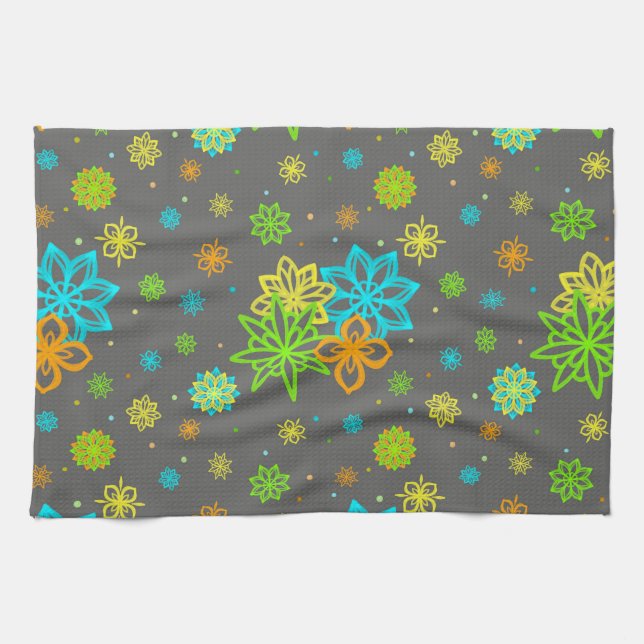 Linge De Cuisine Fleurs de conseil de flûte - Motif Emmy (Horizontal)