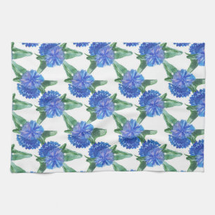 Linge De Cuisine fleurs de couleur d'eau