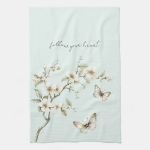 Linge De Cuisine Fleurs de tulipes vertes blanches Shower de mariag